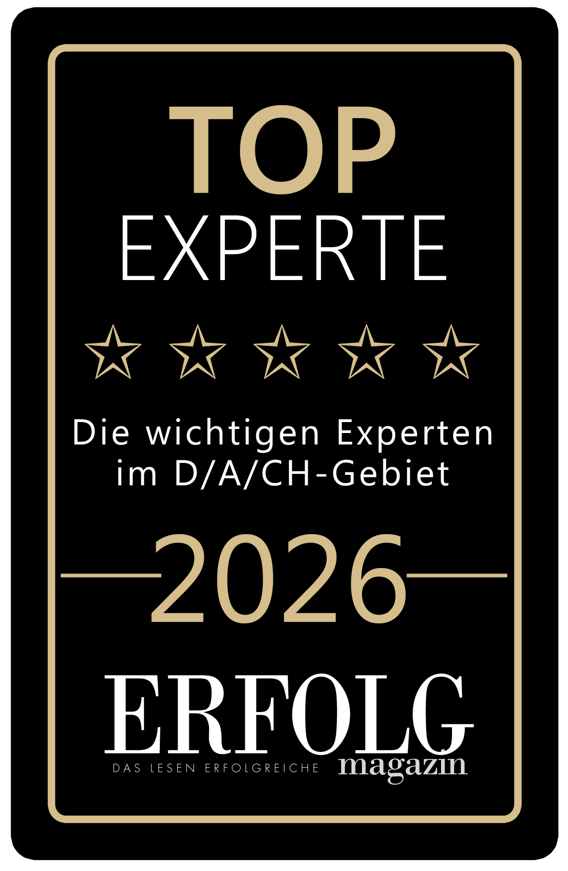 Top Experten Siegel des ERFOLG Magazins für Alexandra Bahr 2026